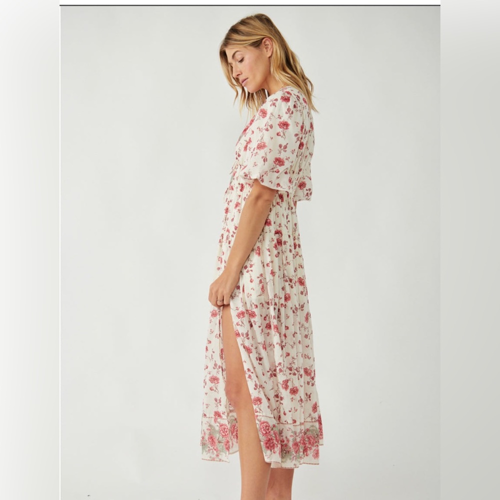 FREE PEOPLE Print LYSETTE Peasant Maxi Dress NWT S - Picture 8 of 9